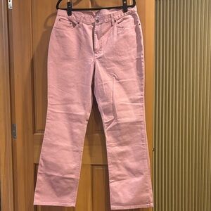Elegant Pink Straight Leg Jeans